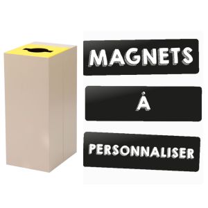 Magnet à personnaliser pour poubelle de tri sélectif design
