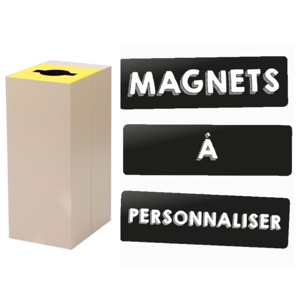 Magnet à personnaliser pour poubelle de tri sélectif design