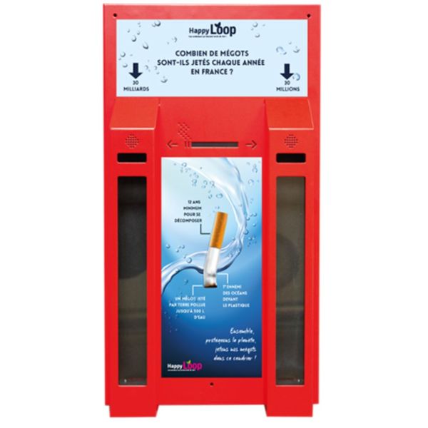 cendrier de vote thème sensibilisation à la pollution des mégots de cigarettes