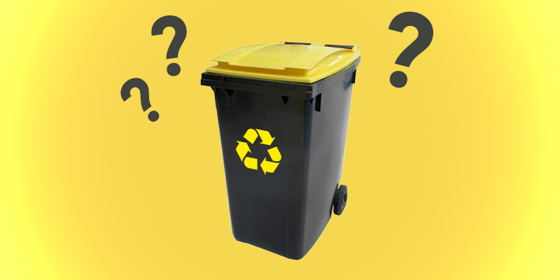 Logo recyclage de la poubelle jaune : le reconnaître ! - Happy loop