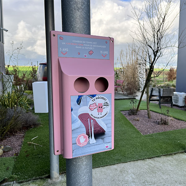 poubelles pour le tri des chewing gum en entreprise