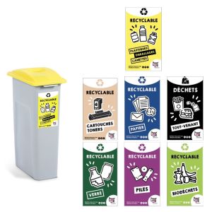 Stickers pour poubelle de tri sélectif HappyTrimix