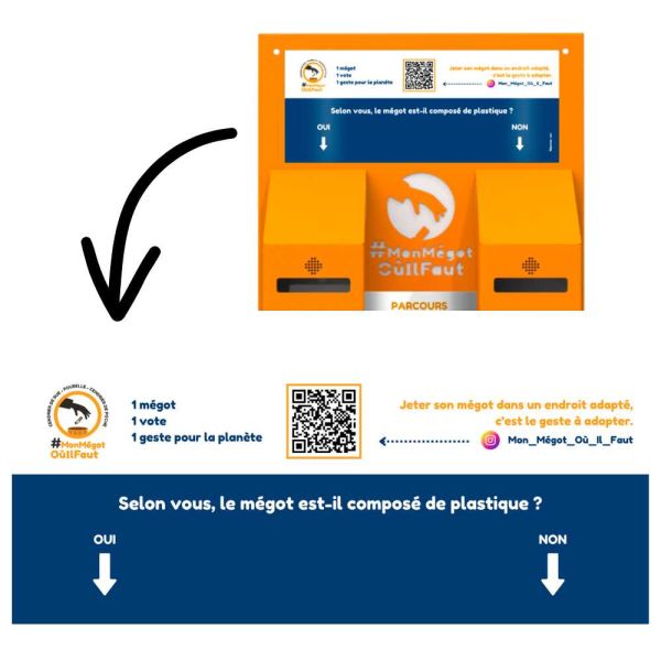 CENDRIER ALCOME - Cendrier mégots de cigarette