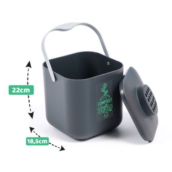 HappyOrganic - Poubelle tri biodéchets, compost