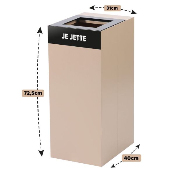 HappySelect - Poubelle tri sélectif design 1 flux