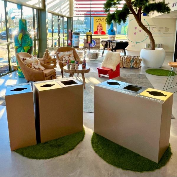 HappySelect - Poubelle tri sélectif design 1 flux