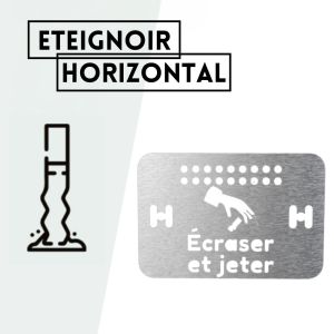 éteignoir pour cigarette à positionner sur le poubelles ou corbeilles de rues. SEn inox brossé 2mm
