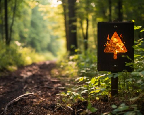 incendie dans foret avec megot de cigarette