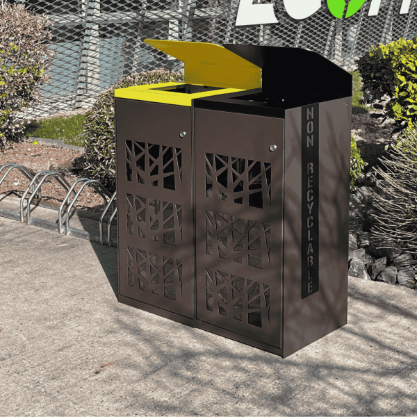 Corbeille de rue bi flux happyloop