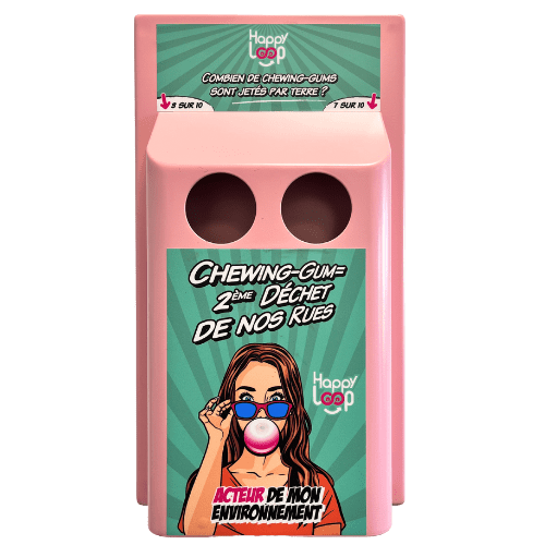 collecteur chewing-gum rose